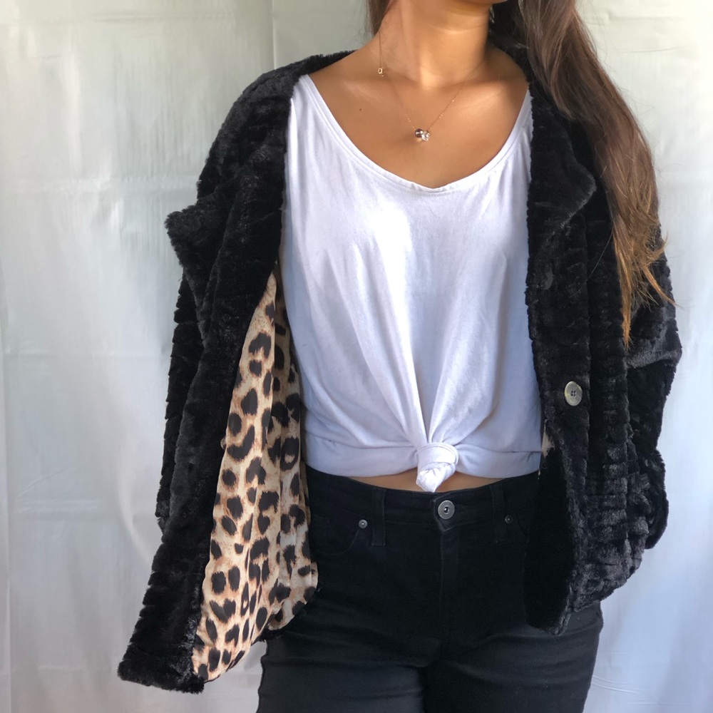 TORRID faux fur/ cheetah print jacket
